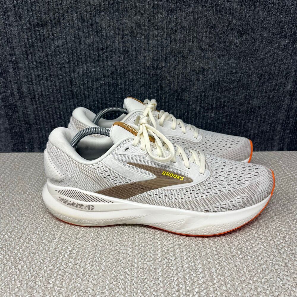 Brooks Adrenaline GTS 24 Coconut Portabella Orange Running Shoes Mens 10 D US